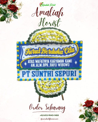 Papan Bunga Duka di Santiong